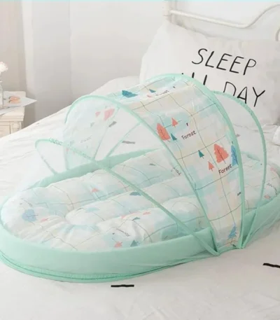 3 Pieces/Set Portable No-install Foldable Baby Mosquito Net Four Seasons Newborn Anti-fall Mosquito Net Modern Style Bedding 1