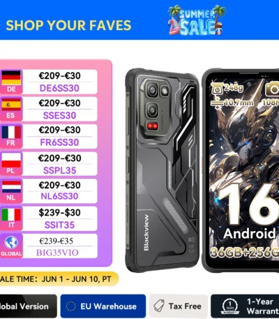【World premiere】Blackview Fort 5 Rugged SmartPhone 6.78-inch 2.4K Display Imaging Flagship 108Mp Camera Wireless charging 2W BOX Speaker Cellpho 1