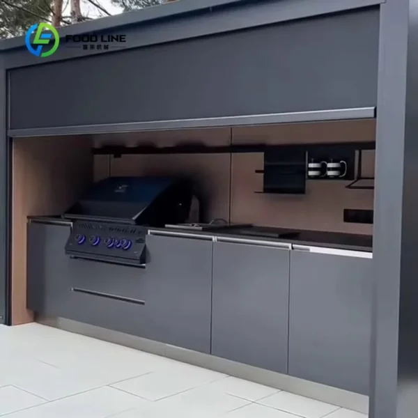 Customized Waterproof Stainless Steel Outdoor Kitchen BBQ Grill Low Maintenance for Backyard Catering Service Outdoor Events