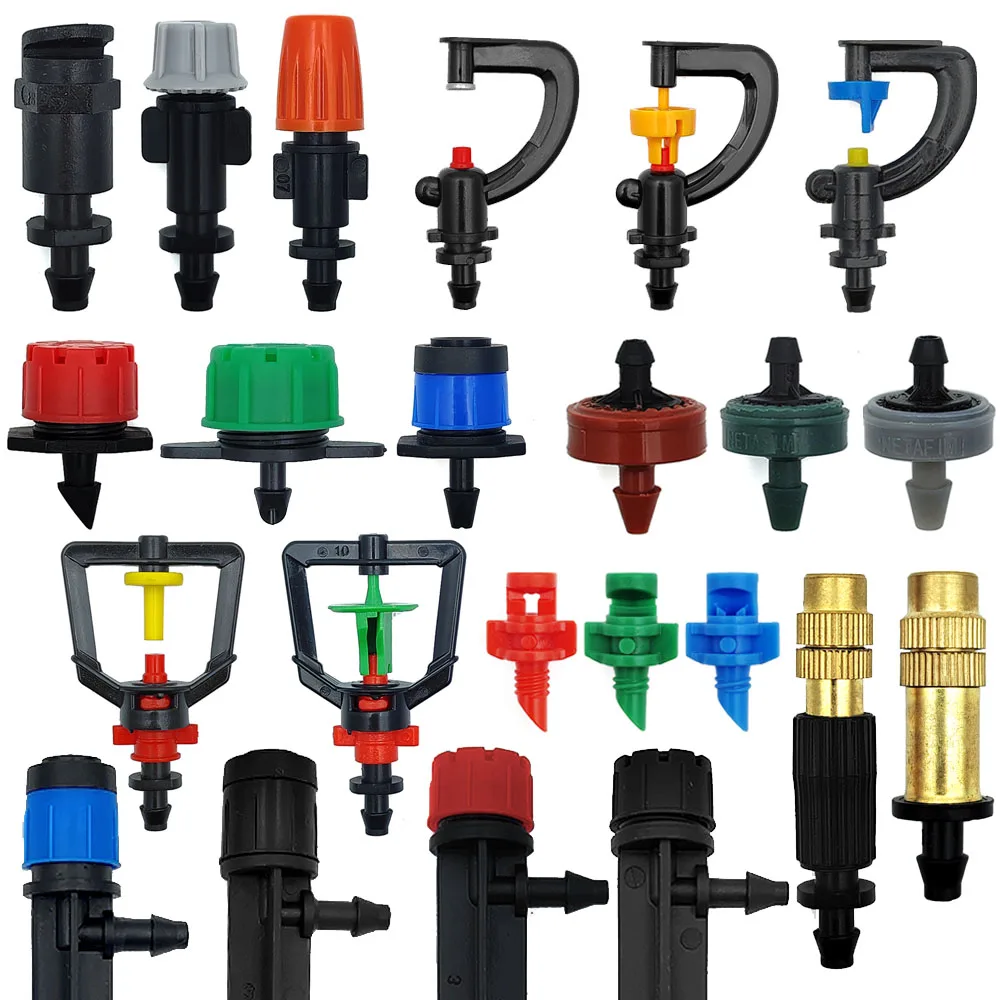 WUJIE Greenhouse Watering Sprinkler Dripper Drip Irrigation Garden Adjustable Mist Emitters Stake Micro Spray Rotating Nozzle WUJIE Greenhouse Watering Sprinkler Dripper Drip Irrigation Garden Adjustable Mist Emitters Stake Micro Spray Rotating Nozzle