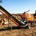 Wheeled Mobile Hydraulic Wood Splitter Fast Splitting Speed Easy To Move Rural Firewood Making Processing Equipment