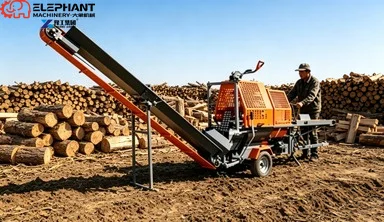 Wheeled Mobile Hydraulic Wood Splitter Fast Splitting Speed Easy To Move Rural Firewood Making Processing Equipment Wheeled Mobile Hydraulic Wood Splitter Fast Splitting Speed Easy To Move Rural Firewood Making Processing Equipment
