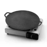 Portable Camping Grill Pan – Korean BBQ & Teppanyaki Griddle for Gas Stove/Induction Cooktop, Outdoor/Home Use
