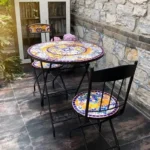 Iron Art Patio Furniture Outdoor Set Home Foldable Garden Furniture Sets Light Luxury Portable European Outdoor Table and Chairs