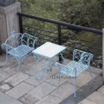 Outdoor Patio Terrace Table and Chair Combinatio Simple Wrought Iron European Garden Furniture n Balcony Leisure Table and Chair