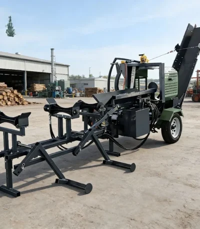 Hot-selling 15T Timber Processor Wood Log Cutter and Splitter Mobile Woodworking Timber Processor Forestry Equipment 1