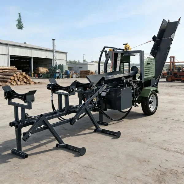 Hot-selling 15T Timber Processor Wood Log Cutter and Splitter Mobile Woodworking Timber Processor Forestry Equipment 1
