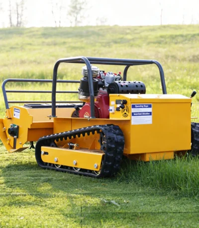 Customized grass crusher, diesel engine, all-terrain agricultural rubber remote-controlled robot, flail mower 1