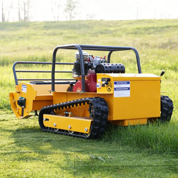 Customized grass crusher, diesel engine, all-terrain agricultural rubber remote-controlled robot, flail mower 1