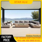 Luxury Modern Aluminum Outdoor Modular Sofa Set | Weatherproof Garden Lounge Furniture for Villa, Patio & Hotel Terrace