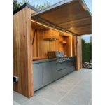 High-end outdoor kitchen cabinet garden barbecue stainless steel material stainless steel kitchen cabinet complete set