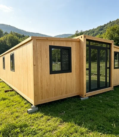 Customized Expandable Foldable House Rock Wool Sandwich Panel Cold Resistant Steel Frame Winter Warm Residential Cabin 1