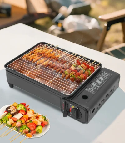 2.2KW Portable LPG/Butane Gas Grill Stove Outdoor Camping Stove Cooking BBQ Cooker Kit w/Carrying Case for Traveling Trekking RV 1