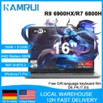 KAMRUI Gaming Laptop 16“ FHD AMD Ryzen9 6900HX 16GB RAM 512GB NVMe PCIe3.0 SSD Radeon 680M WiFi6 Windows 11 Pro Backlit Keyboard