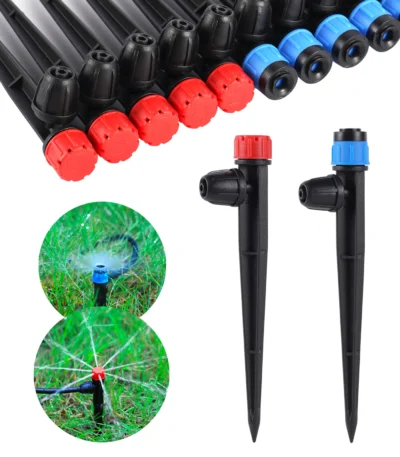 5/20/50/100Pcs 360° Scattering Sprinkler Watering Dripper Garden Farming Flower Lawn Irrigation Nozzle Locked Connect 1/4 Hose 1
