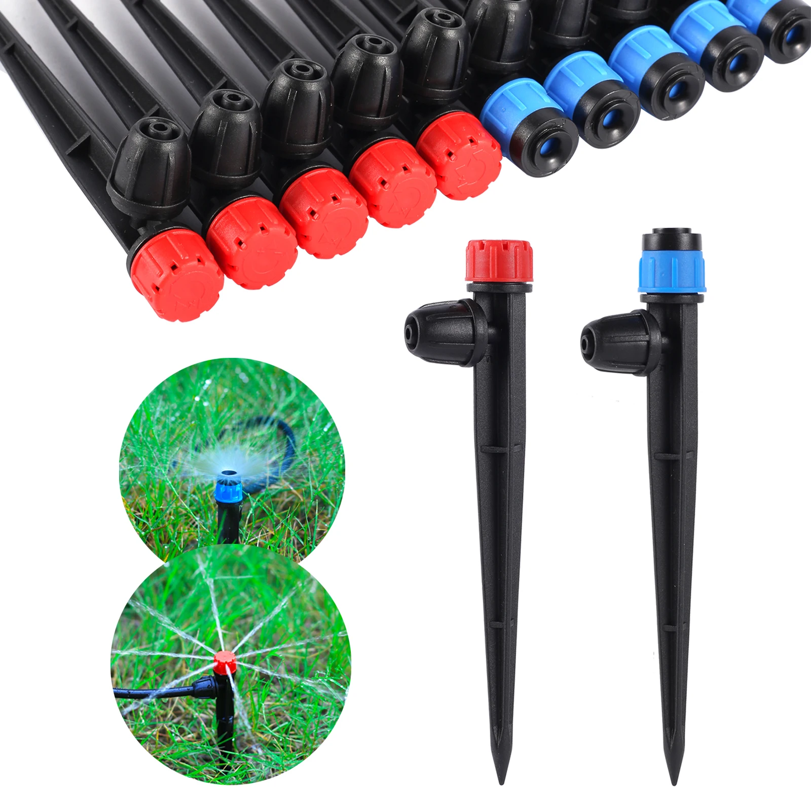 5/20/50/100Pcs 360° Scattering Sprinkler Watering Dripper Garden Farming Flower Lawn Irrigation Nozzle Locked Connect 1/4 Hose 5/20/50/100Pcs 360° Scattering Sprinkler Watering Dripper Garden Farming Flower Lawn Irrigation Nozzle Locked Connect 1/4 Hose