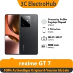 Realme GT 7 , Dimensity 9400e Flagship 5G, 6.78 Inch, 120Hz Cooler, 120W Fast Charge, 7000mAh , 50MP 2X, IP69