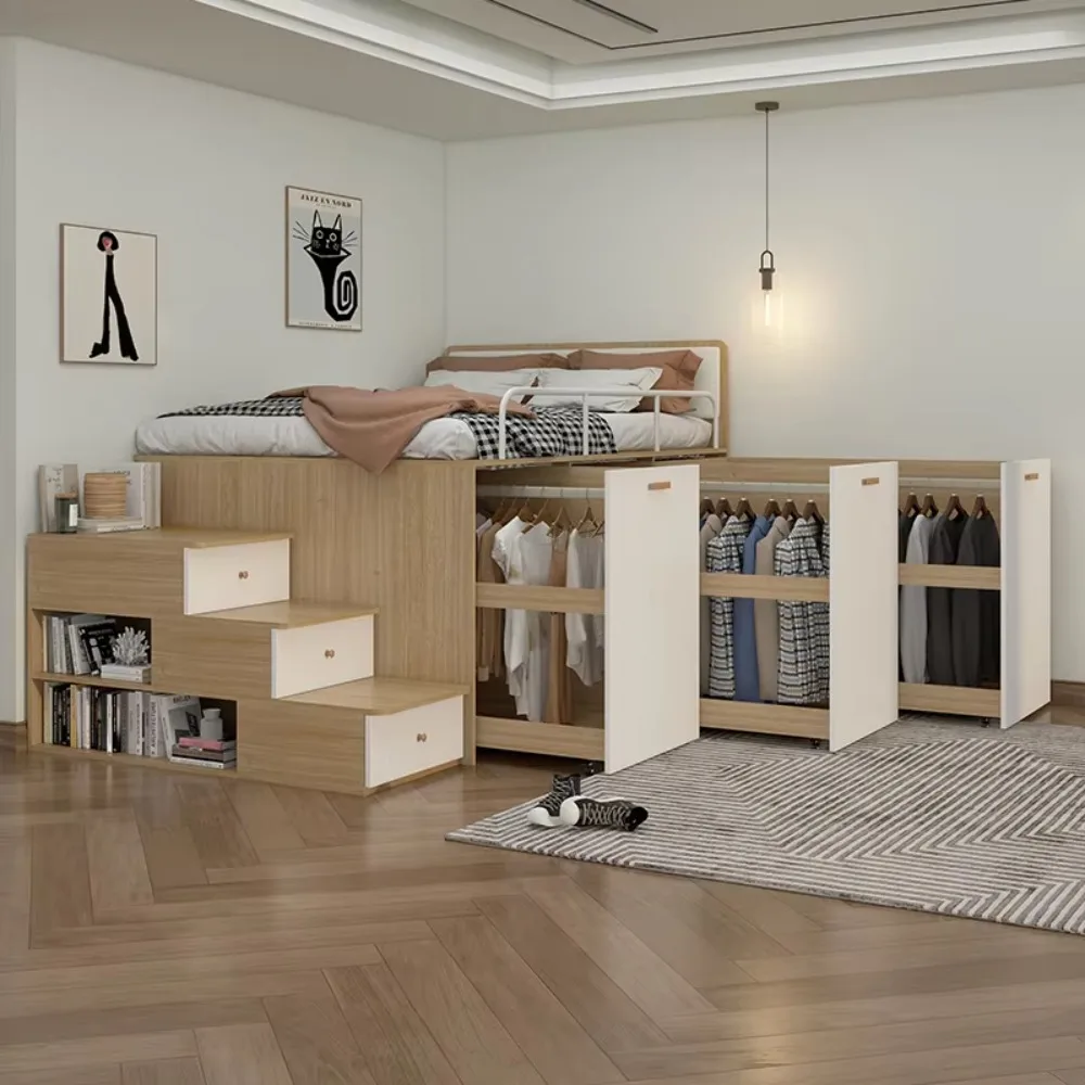 Custom Thick Pine Extendable Storage Bed Frame MDF Construction Space-Saving Durable Easy Assembly Comfortable Bedroom Furniture Custom Thick Pine Extendable Storage Bed Frame MDF Construction Space-Saving Durable Easy Assembly Comfortable Bedroom Furniture
