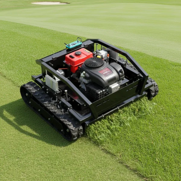 Gas Powered RC Crawler Tracked Lawn Mower All Terrain Slope Mower Grass Cutting Machine for Garden 1