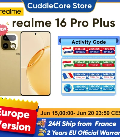 realme 16 Pro Plus 5G Smartphone Global Version Snapdragon 7 Gen 4 200MP Camera 7000mAh Battery 6.8'' AMOLED 144Hz Curved Screen 1