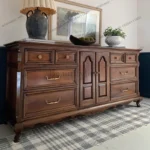 American solid wood dining side cupboard living room porch cabinet French old dining room storage cabinet bedroom