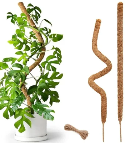 Plant Support Bendable Moss Pole Natural Material Handmade Plant Support Stakes Eco-Friendly Garden Trellis Potted Plants 1