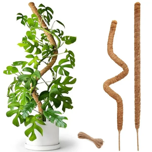 Plant Support Bendable Moss Pole Natural Material Handmade Plant Support Stakes Eco-Friendly Garden Trellis Potted Plants