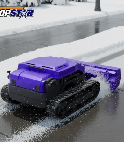Cutomized Remote-controlled Adjustable Grass Shredder Snowplow Lawn Mower Bulldozer Multifunctional with Snow Sweeper for Sale 1
