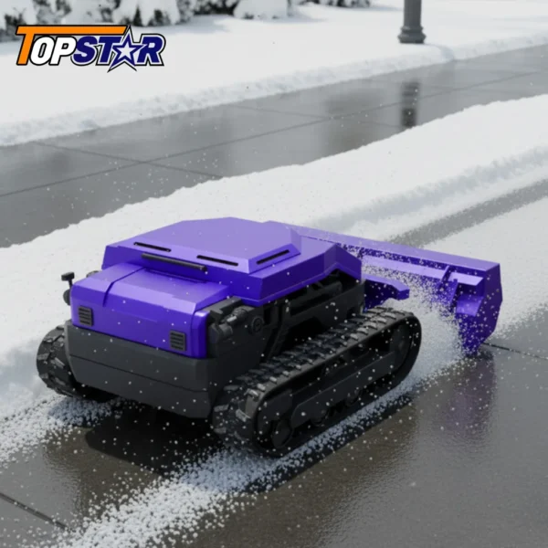 Cutomized Remote-controlled Adjustable Grass Shredder Snowplow Lawn Mower Bulldozer Multifunctional with Snow Sweeper for Sale 1