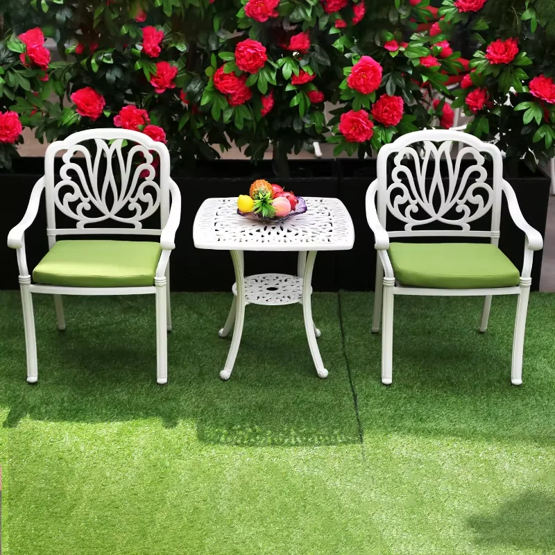 Top Sell 3-piece Set Outdoor Table and Chairs Cast Aluminum Garden Furniture Combination Leisure Hotel Urniture Terrace Set Top Sell 3-piece Set Outdoor Table and Chairs Cast Aluminum Garden Furniture Combination Leisure Hotel Urniture Terrace Set
