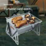 Stainless Steel BBQ Grill Portable Folding Heating Stoves Multifunction Camping Barbecue Grill Rack Net Firewood Stove