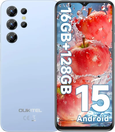 OUKITEL C1 Android 15 Cell Phone Unlocked 2025-16GB+128GB(TF 1TB), 6.52'' Waterdrop Screen, 5150mAh Battery Smartphone, 13MP Cam 1