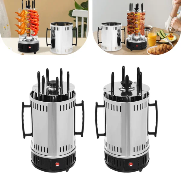 Sw-5/Sw-6 Electric Rotating Grill Machine 1000W Vertical Electric Rotisserie Grill for Home Use, Outdoor Barbecue, Picnic