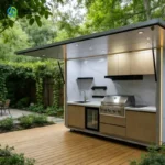 Customized Integrated Outdoor Kitchen Unit Fully Equipped Modular Cooking Station for Camping BBQ Glamping Resort