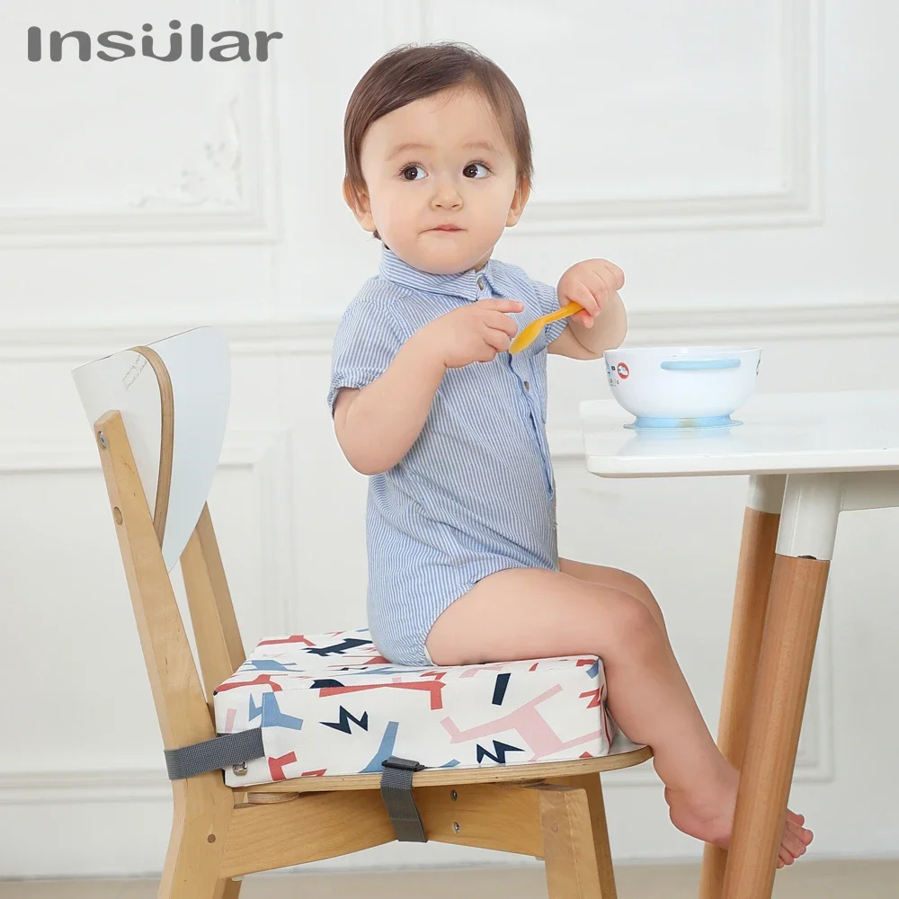 INSULAR Kids Booster Seat Cushion, Adjustable Removable Baby Dining High Chair Pad, Toddler Safety Heightening Seat INSULAR Kids Booster Seat Cushion, Adjustable Removable Baby Dining High Chair Pad, Toddler Safety Heightening Seat