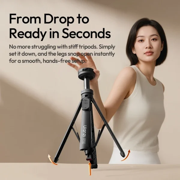 Ulanzi MT85 Automatic Phone Tripod Magsafe Dual-Side Magnet with 10m Wireless Control for Outdoor Travel Selfie Stick Livestream