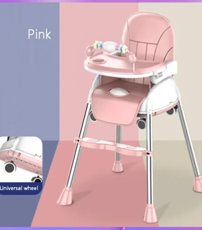 Folding Baby Highchair Kids Chair Dinning High Chair for Children Feeding Baby Table and Chair for Babies Toddler Booster Seat 1