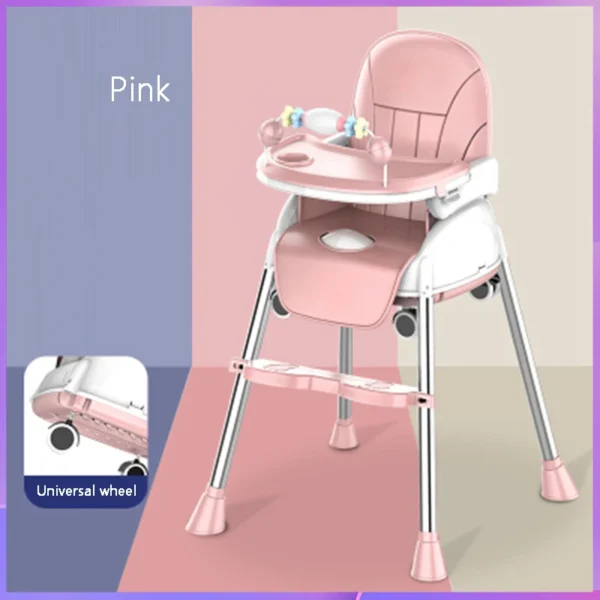 Folding Baby Highchair Kids Chair Dinning High Chair for Children Feeding Baby Table and Chair for Babies Toddler Booster Seat