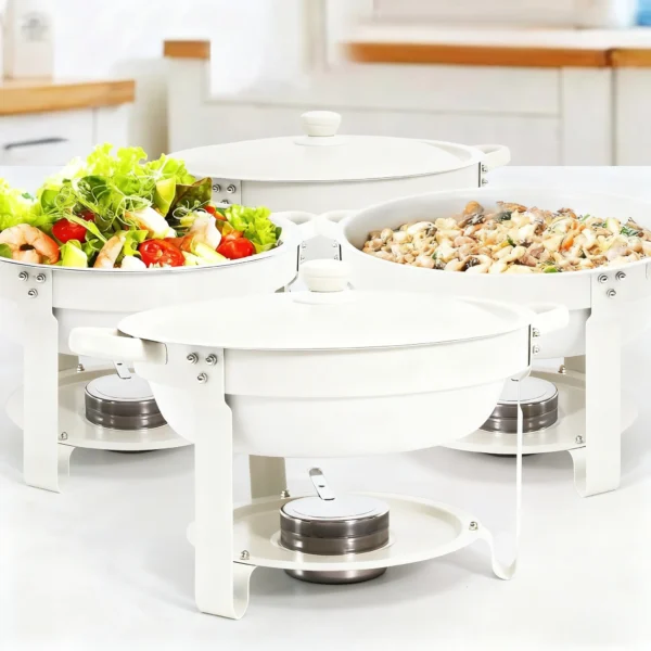 Chafing Dishes for Buffet 1/2/4 Pack, Stainless Steel Chafer Set for Parties, Wedding, Birthday, Catering, Church Events