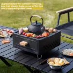 Household barbecue grill, convenient to carry, outdoor barbecue grill drawer-type charcoal design outdoor camping barbecue grill