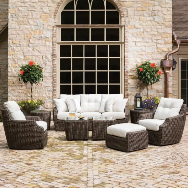 PE rattan sofa outdoor table and chairs garden sofa courtyard furniture set outdoor coffee table set rattan chair modern