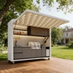 Outdoor Bbq Kitchen Cabinetry Remote Control Outdoor Kitchen Stainless Steel Weatherproof For Patio Backyard Grilling Cooking
