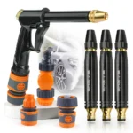 Garden Water Gun 3/8″ 1/2″ 3/4″ Nti-slip Quick Connect Hose Accessories Gardening Watering Flowers Cleaning Cars Washing Ground