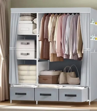 2025 New Upgraded Wardrobe Large 65 Inch Portable Clothes Closet with 3 Drawer 4 Storage Shelves Bedroom Storage Cabinet Home 1