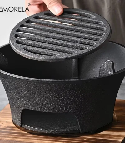 1Set Cast Iron Charcoal Stove Outdoor Camping Barbecue BBQ Rice Cake Charcoal Stove Portable Household Japanese Charcoal Stove 1