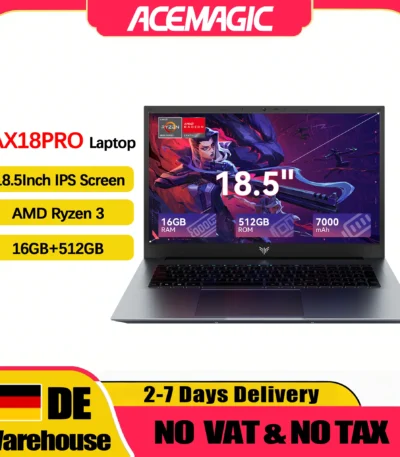 ACEMAGIC AX18PRO 18.5"Laptop Computer Windows 11 PRO 7000 mAh Battery AMD Ryzen 3 4300U Processor 16GB DDR4 RAM 512GB SSD Wifi5 1