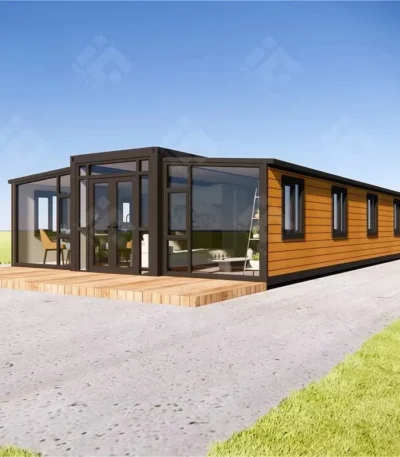 40ft Expandable Container House Prefab Tiny Homes Prefabricated Foldable House 3 Bedrooms Modular Home with Kitchen Bathroom 1