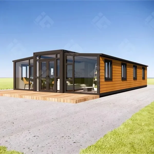 40ft Expandable Container House Prefab Tiny Homes Prefabricated Foldable House 3 Bedrooms Modular Home with Kitchen Bathroom