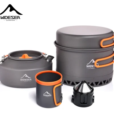 Camping Tableware Outdoor Cookware Set Pots Tourist kettle coffee cup filte Kitchen Equipment Gear Utensils Hiking Picnic Travel 1