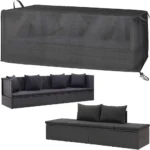 Outdoor Patio Furniture Cover, Heavy Duty Tarpon, Ideal for Balcony or Rattan Lounger, Weatherproof (220x80x80cm)